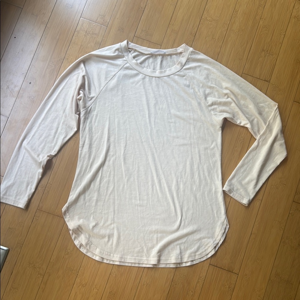 Maternity Women's Cream/light peach Long Sleeve Top Medium